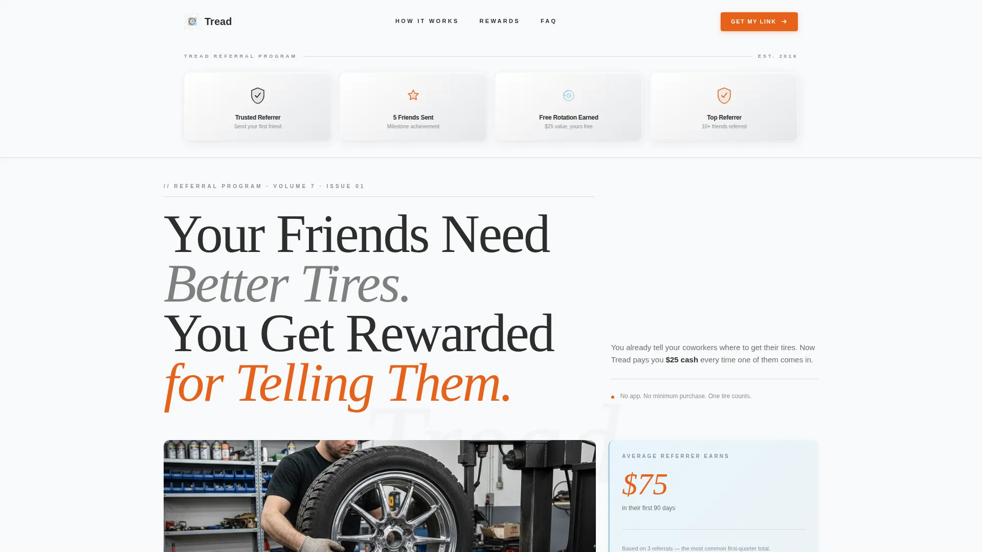 Tire Shop Marketing FAQ Website Template