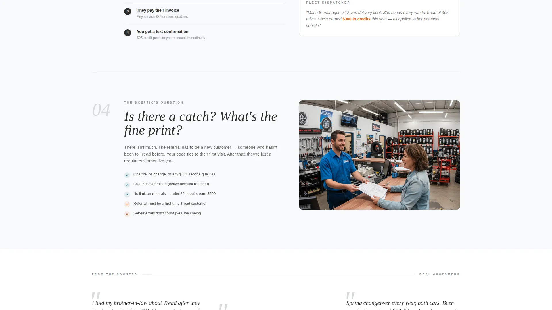 Tire Shop Marketing FAQ Website Template