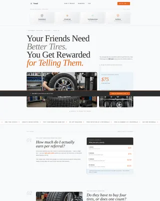 Tire Shop Marketing FAQ Website Template