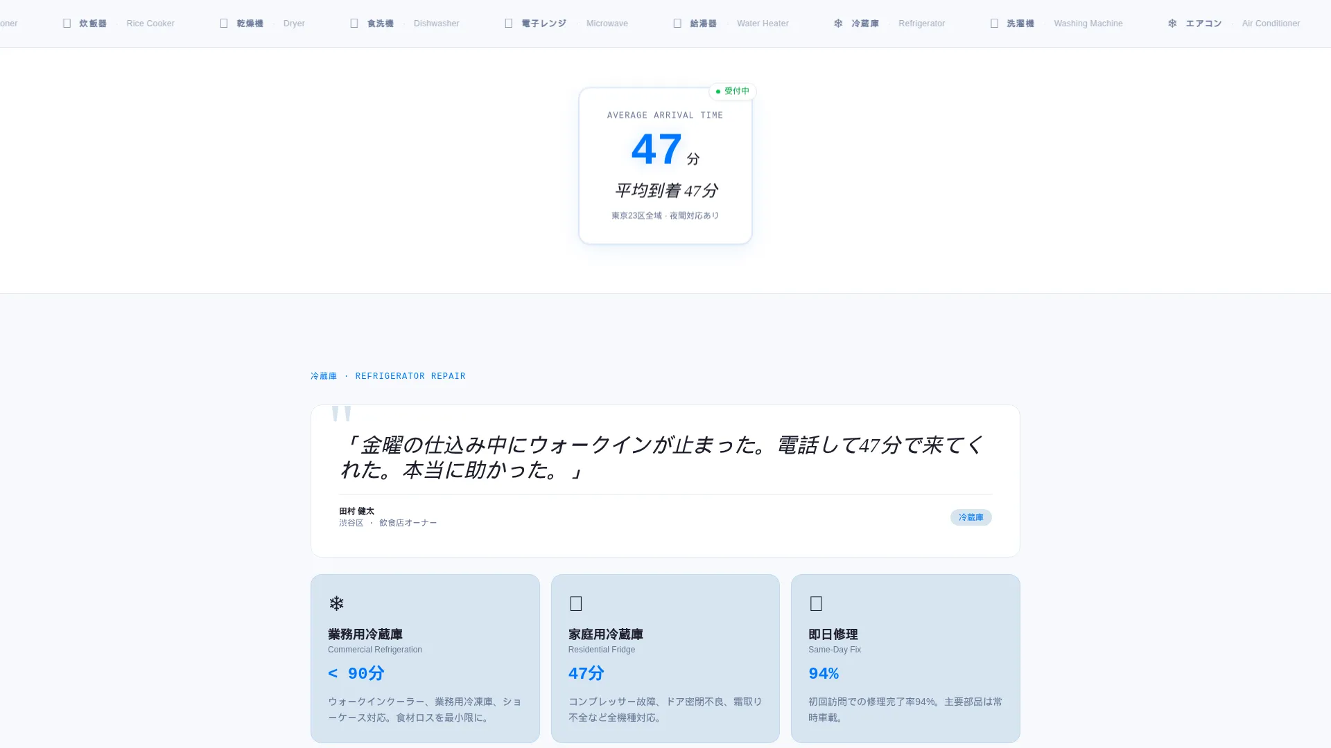 Rapid Appliancerepair | Free Website Template | Rocket