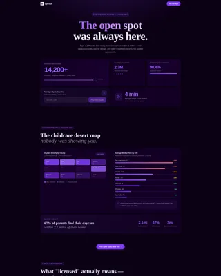 Daycare Search App Landing Page Template
