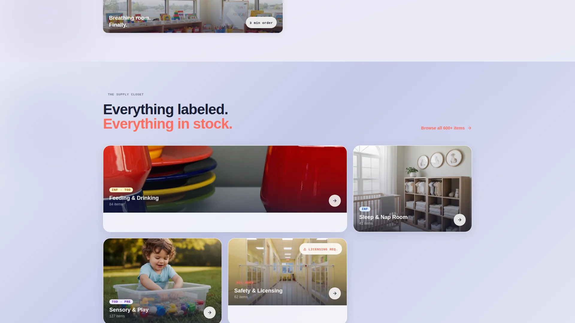 Daycare Online Store Landing Page Template
