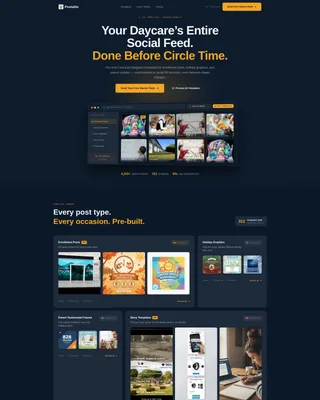 Daycare Social Media Landing Page Template