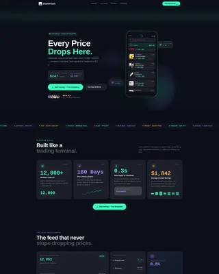 Glassmorphic Coupon & Deal App Landing Page