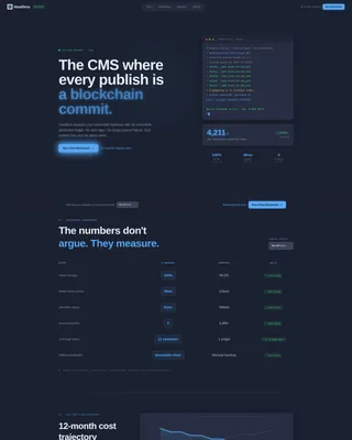 Decentralized CMS Landing Page Template