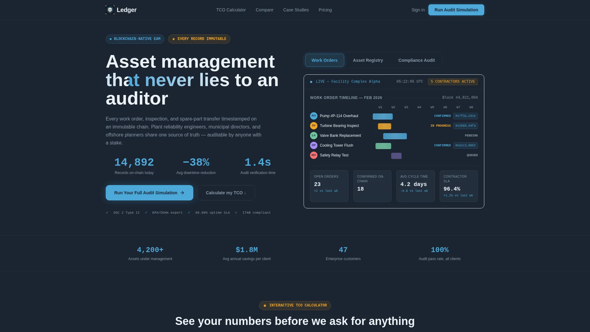 Decentralized EAM Comparison Landing Page Template
