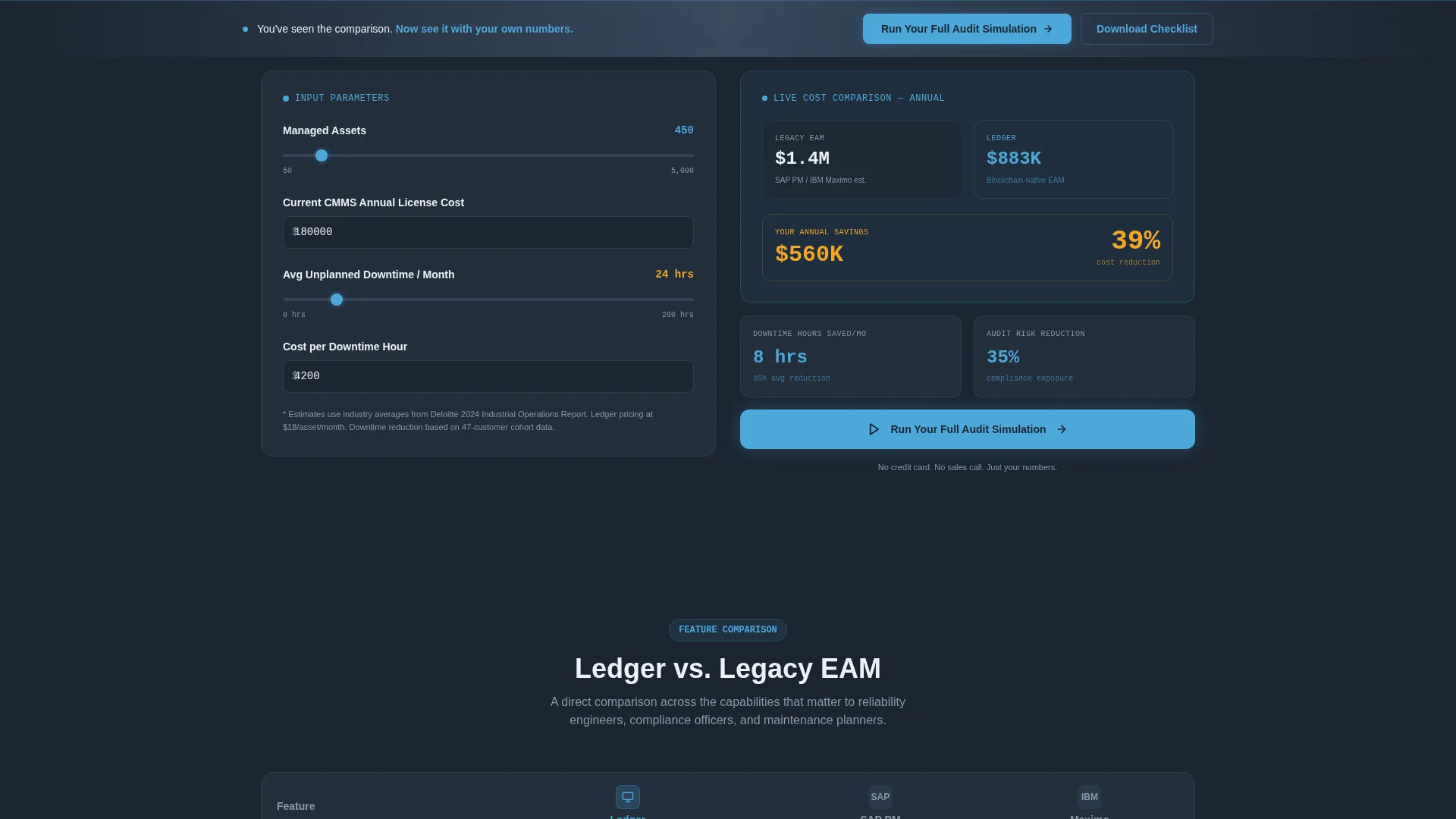 Decentralized EAM Comparison Landing Page Template