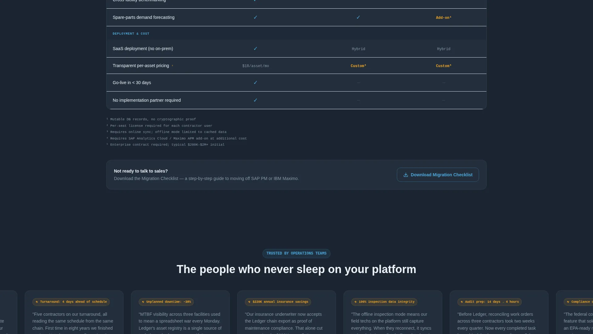 Decentralized EAM Comparison Landing Page Template
