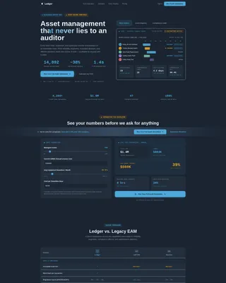 Decentralized EAM Comparison Landing Page Template