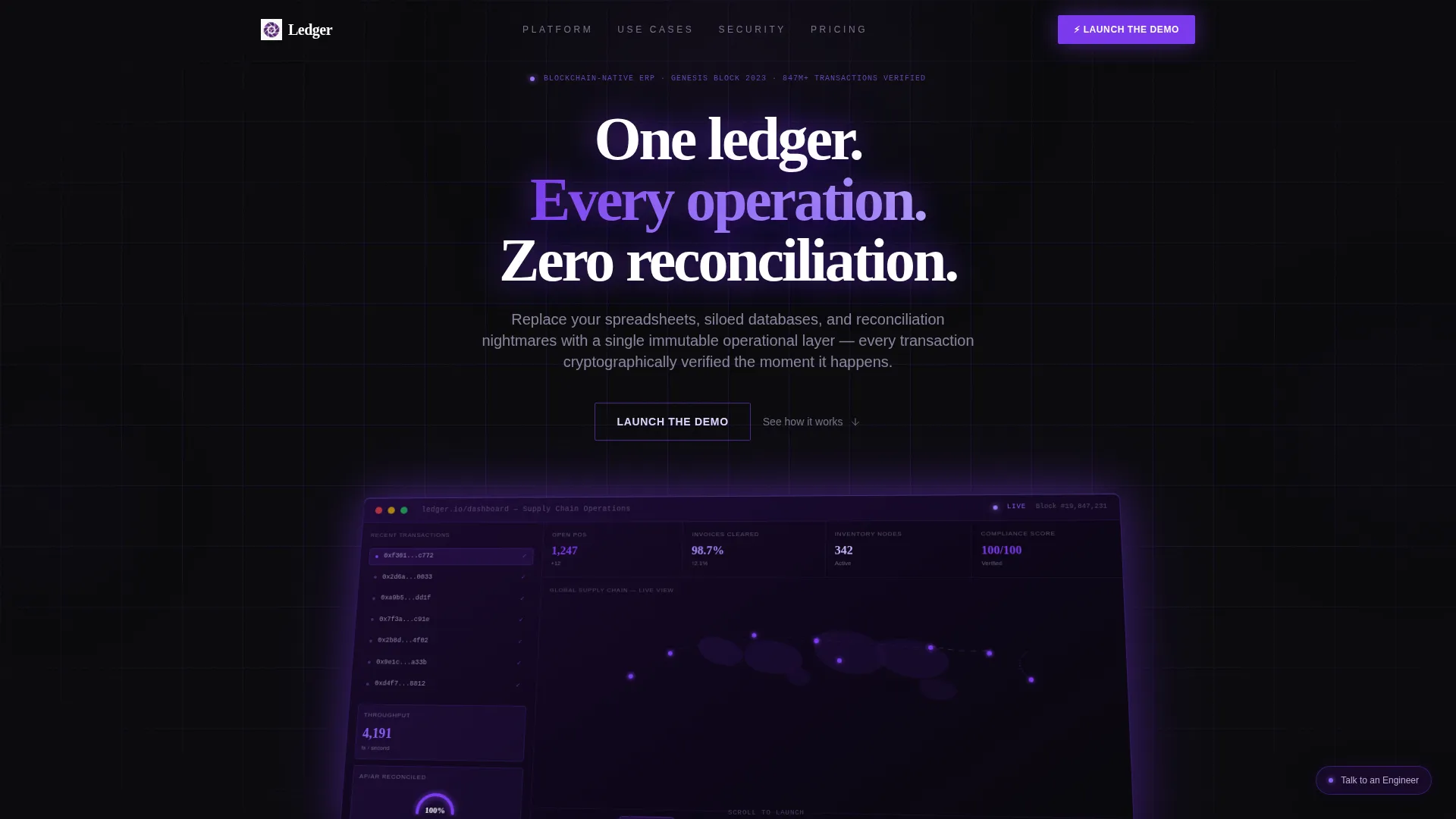 Secure ERP Landing Page Template