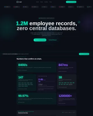 Decentralized HRM Bento Grid Landing Page Template