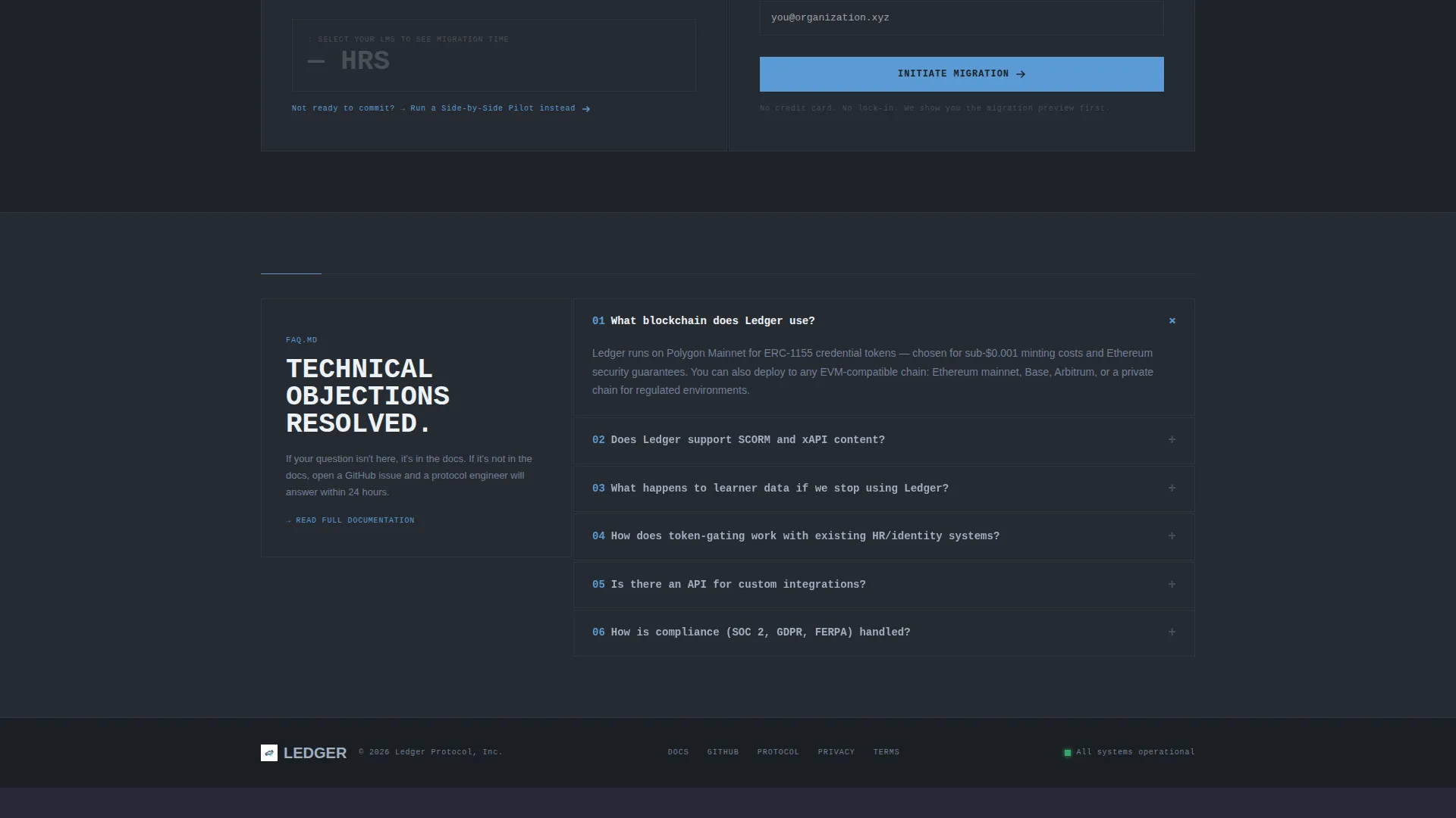 Decentralized LMS Bento Grid Landing Page Template