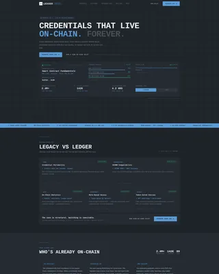 Decentralized LMS Bento Grid Landing Page Template