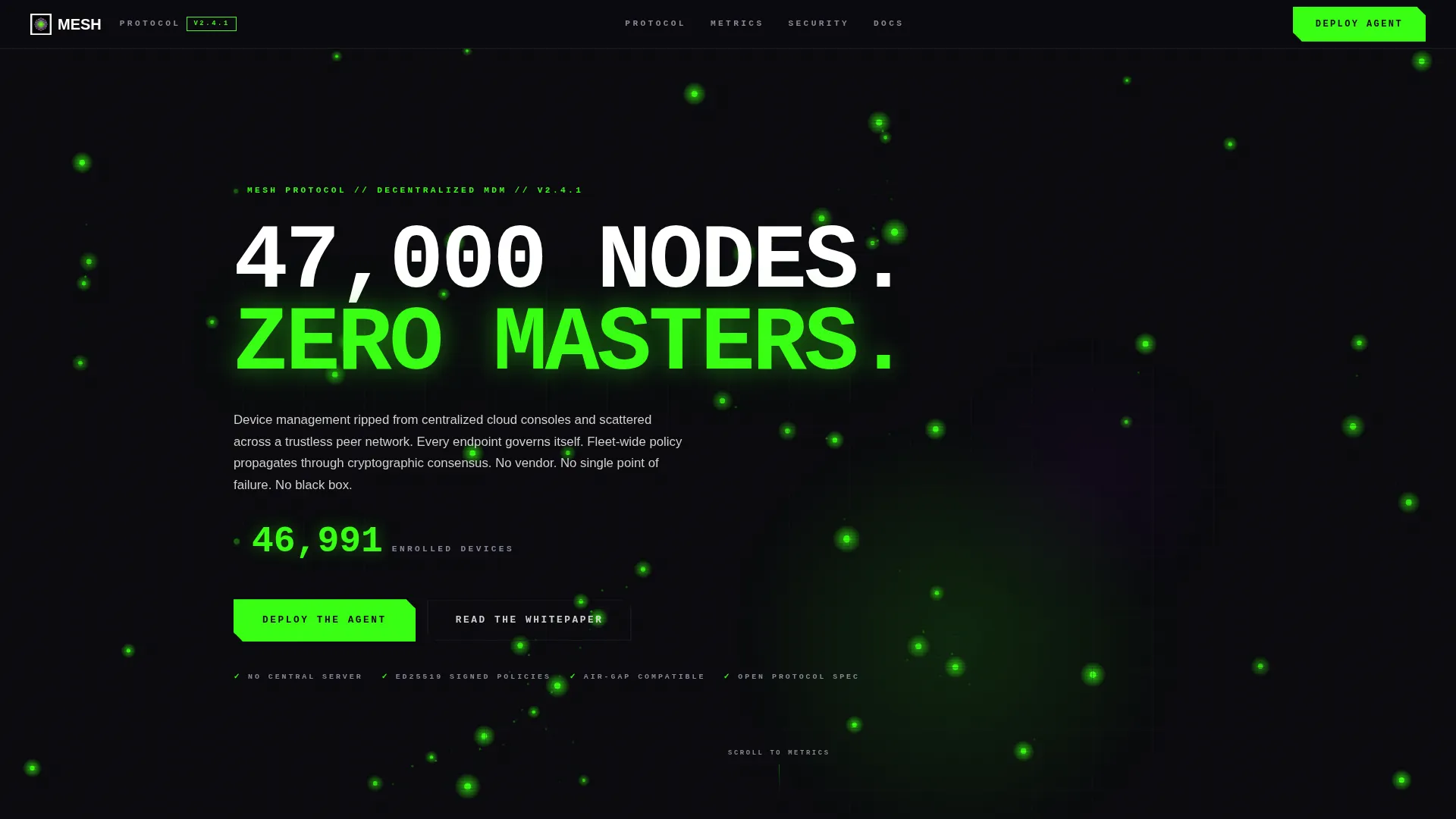 Decentralized MDM Landing Page Template
