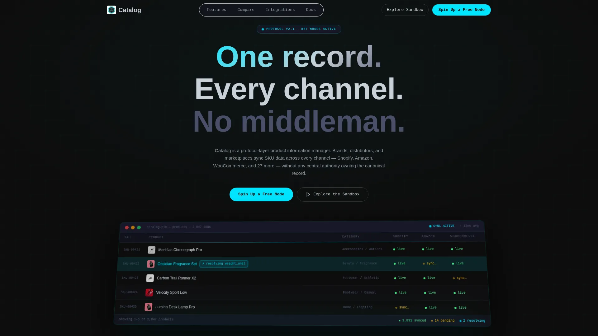 Intelligent PIM Landing Page Template