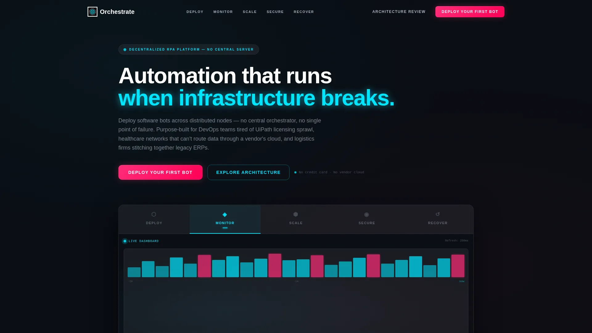 Decentralized RPA Landing Page Template