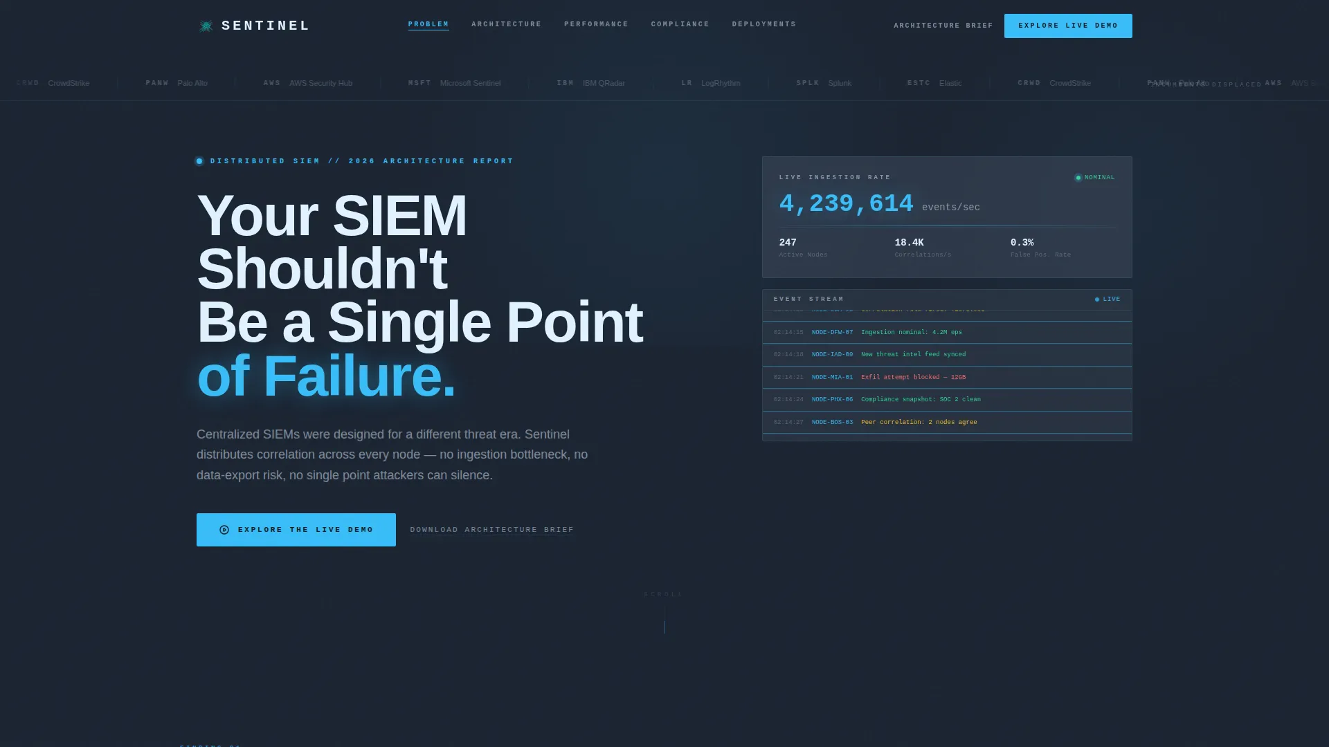 Enterprise SIEM Landing Page Template