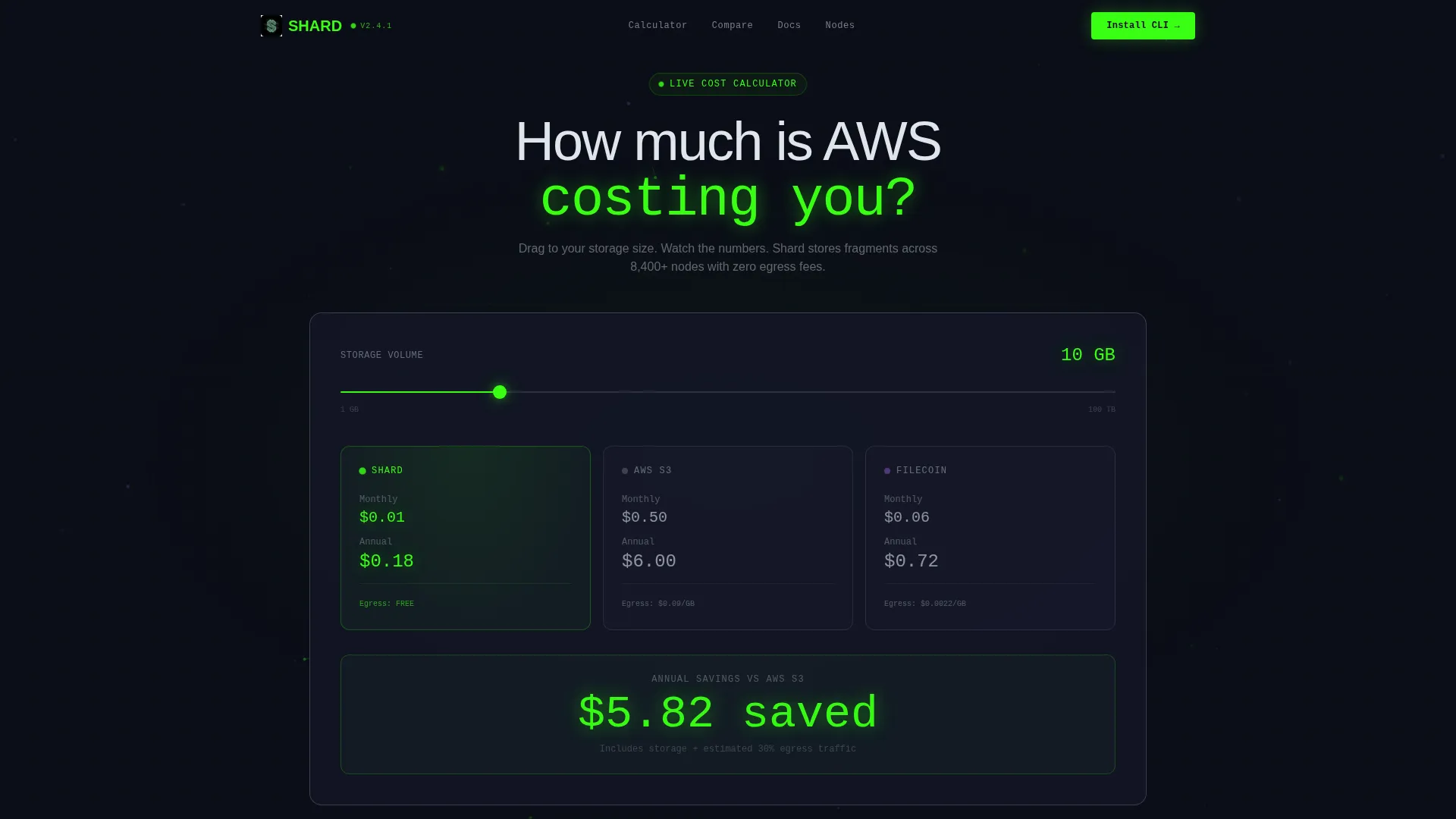 Decentralized Encrypted Storage Landing Page Template