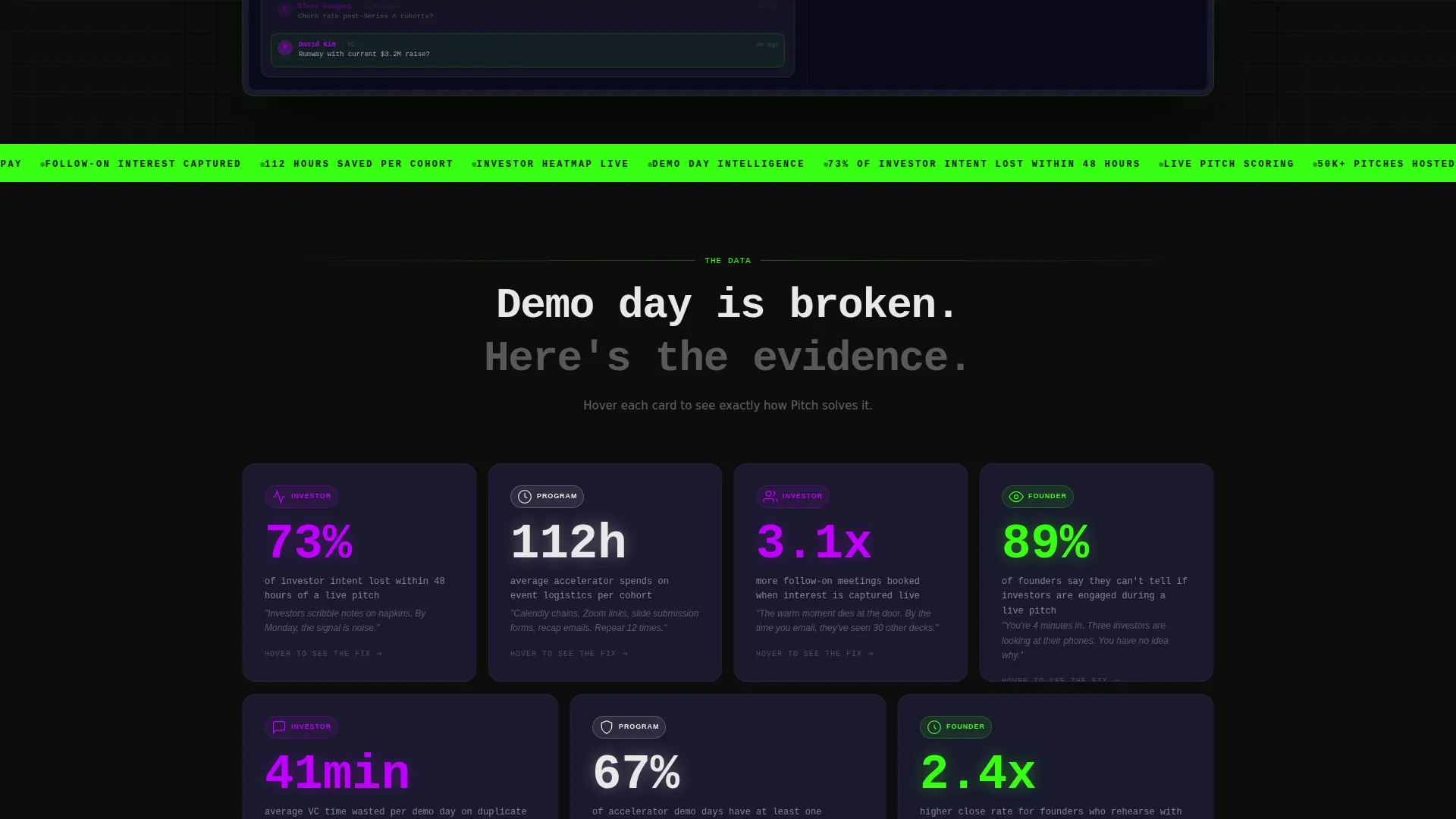Demo Day Platform Landing Page Template