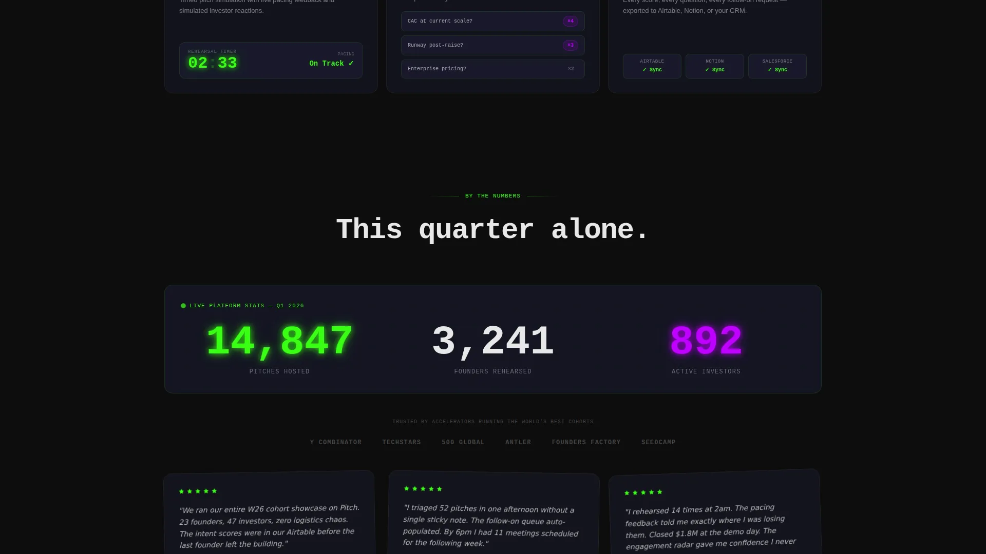 Demo Day Platform Landing Page Template