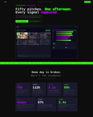 Demo Day Platform Landing Page Template