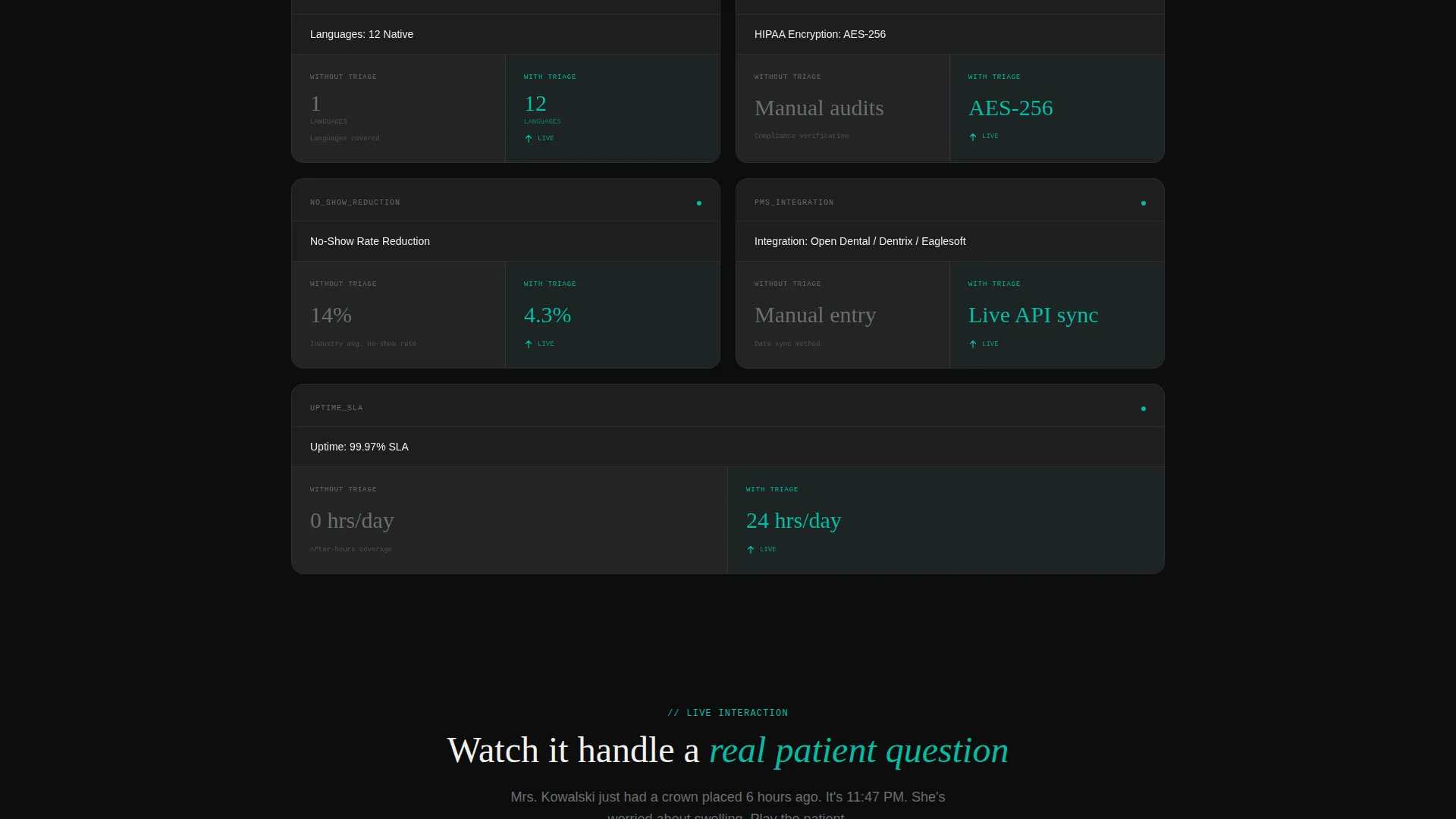 Dental AI Chatbot Landing Page Template