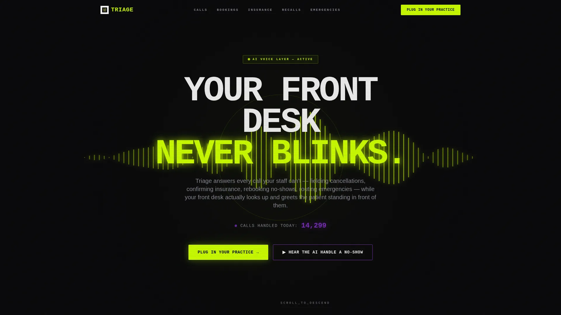 Dental AI Customer Service Landing Page Template