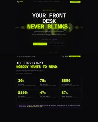 Dental AI Customer Service Landing Page Template
