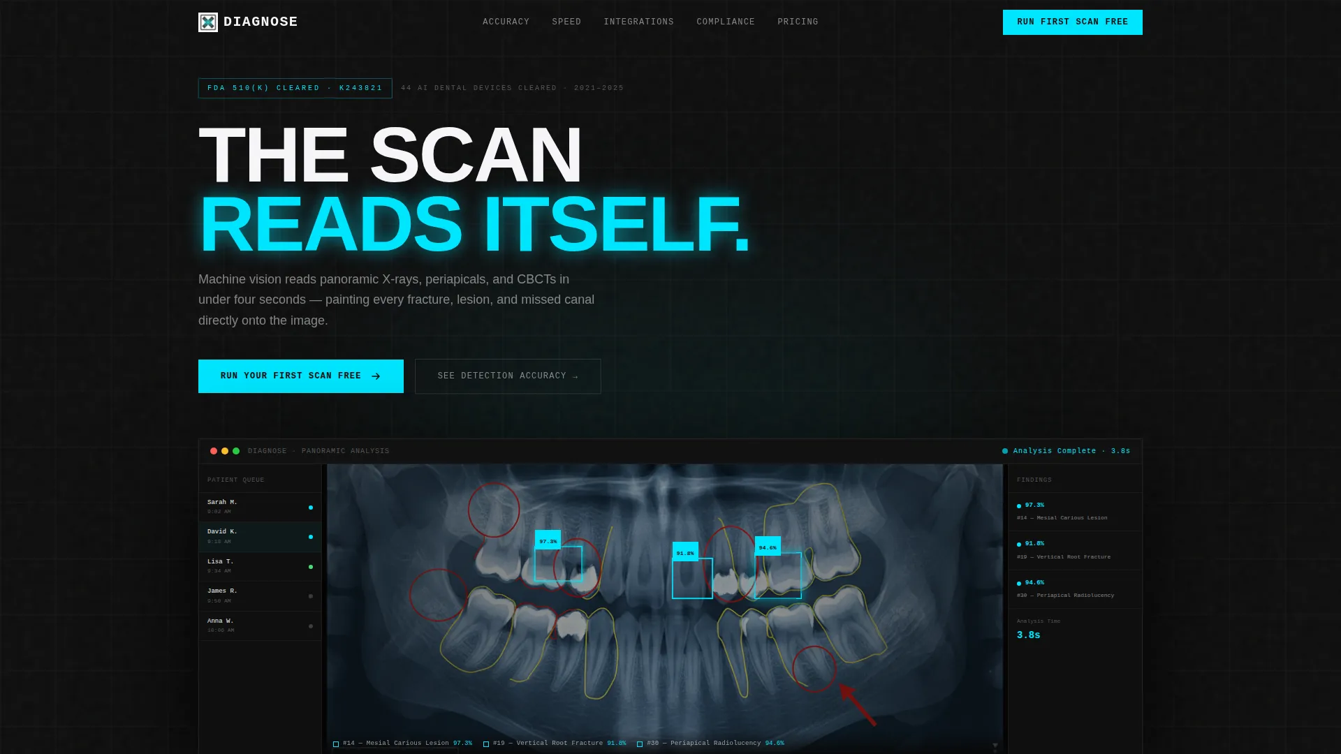 Dental AI Landing Page Template for Imaging Tools