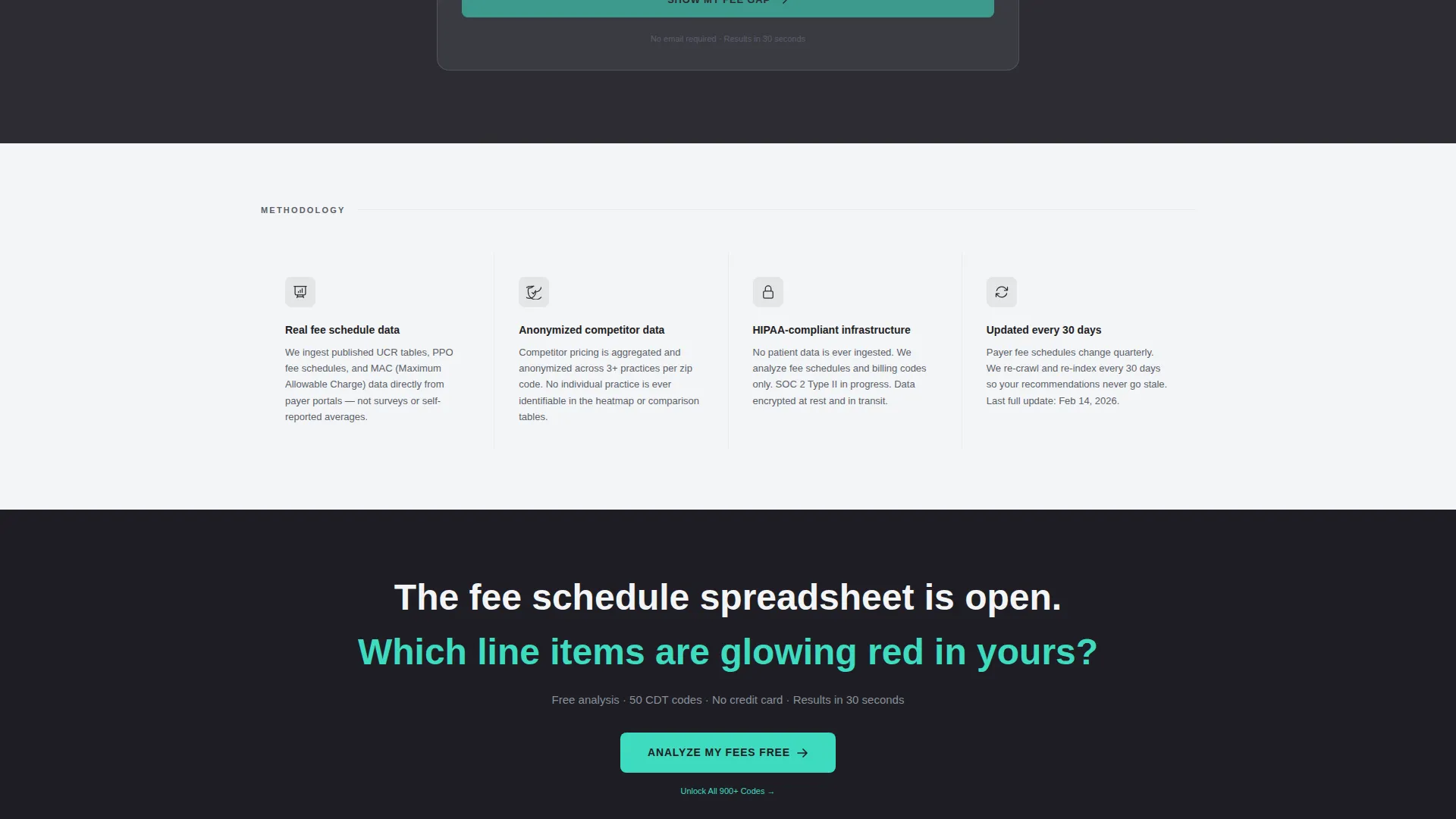 Dental AI Fee Optimization Landing Page Template