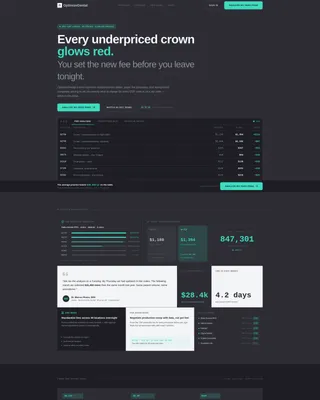 Dental AI Fee Optimization Landing Page Template