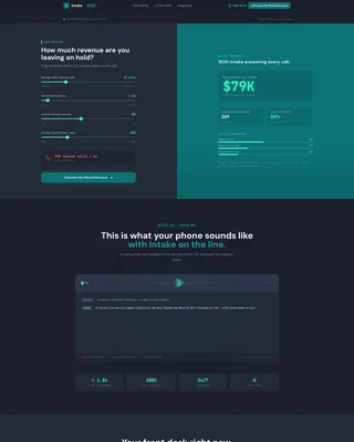 Dental AI Voice Assistant Landing Page Template