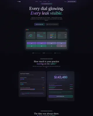 Dental Analytics Dashboard Landing Page Template