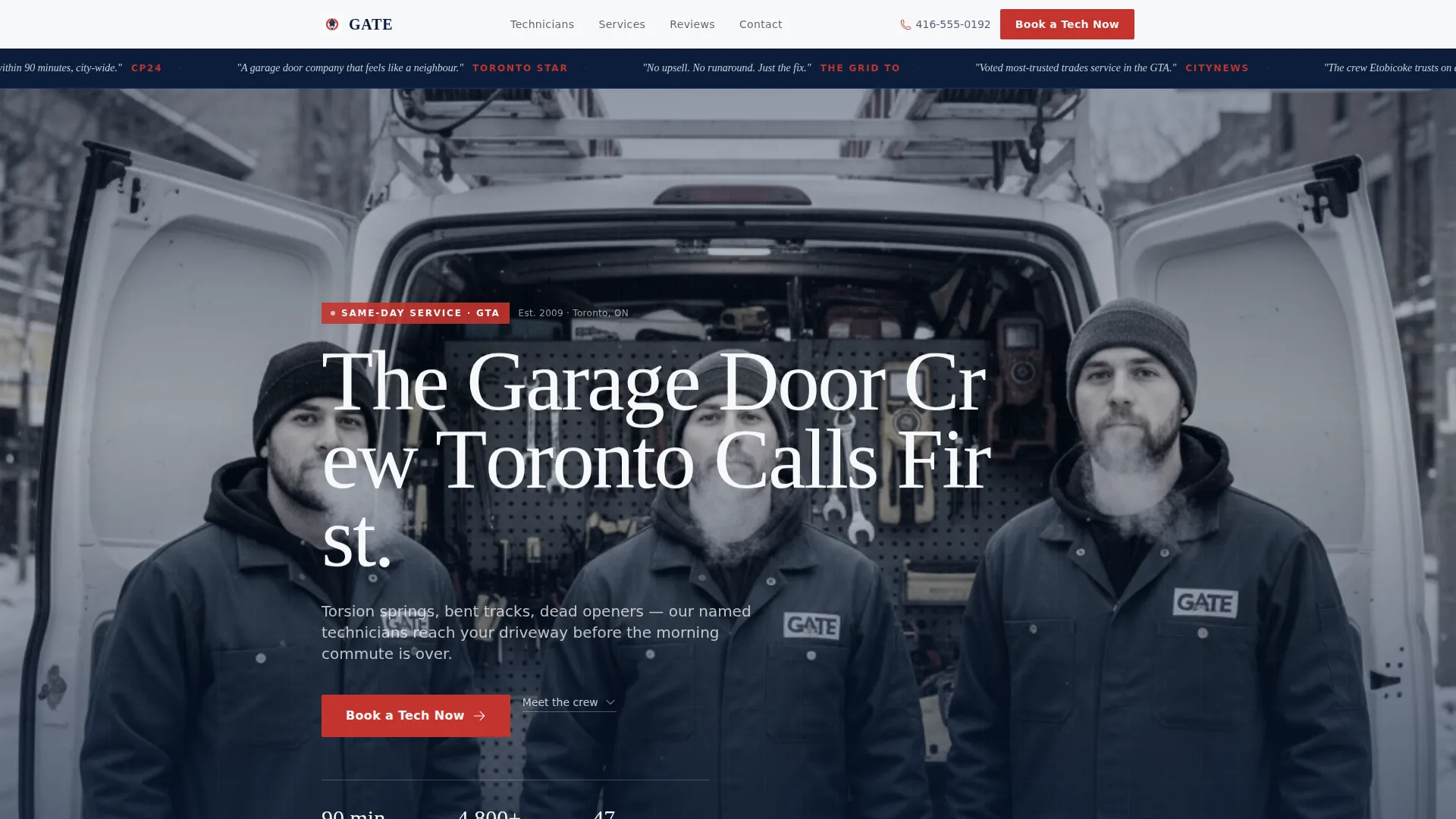 Expert Garage Door | Free Website Template | Rocket