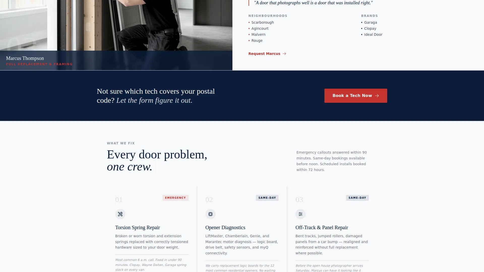 Expert Garage Door | Free Website Template | Rocket