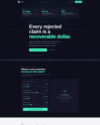Dental Billing Landing Page Template for Revenue Teams