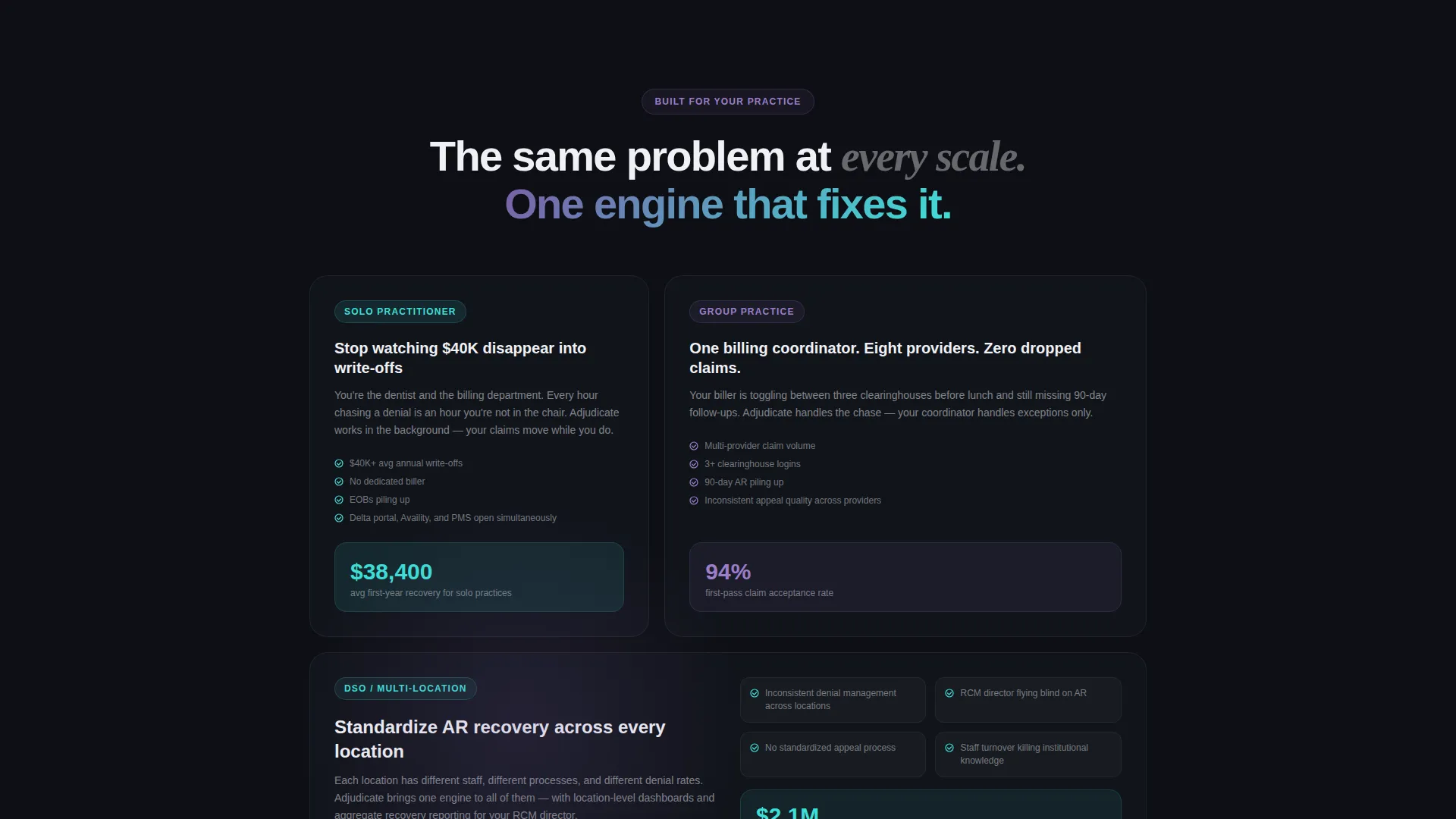 Dental Software Cost Estimator Website Template