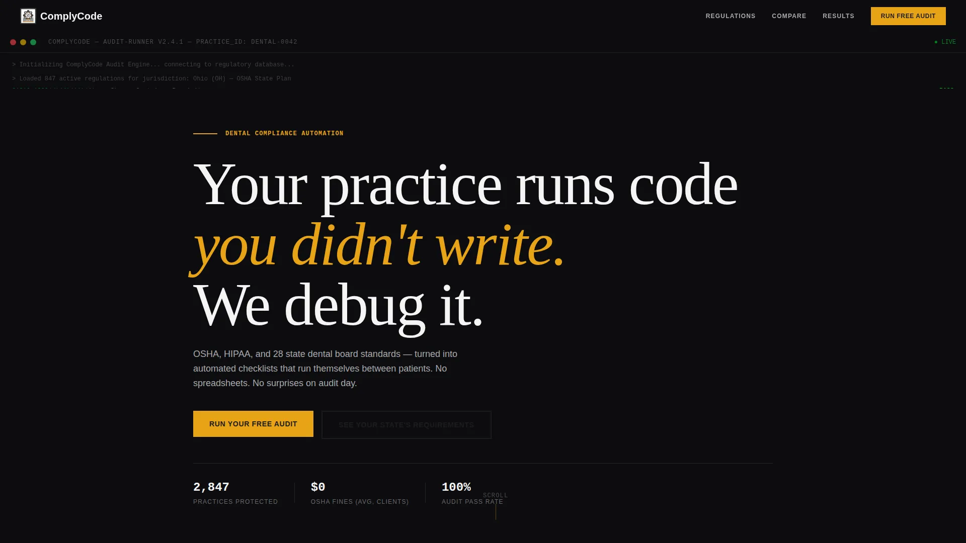 Specialist Dental Software Privacy Policy & Terms Website Template