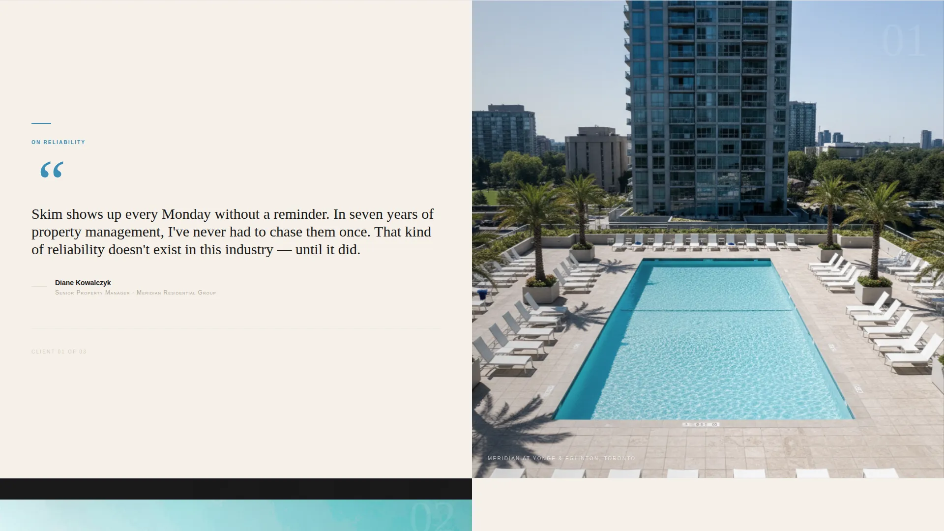 Editorial Poolcleaning | Free Website Template | Rocket