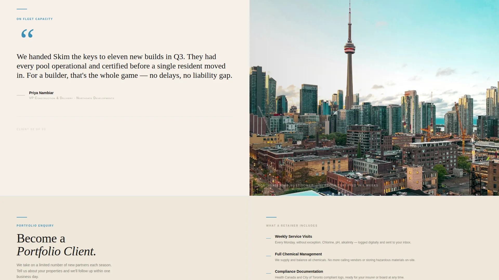 Editorial Poolcleaning | Free Website Template | Rocket