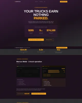 Tow Truck Marketing Portfolio Website Template
