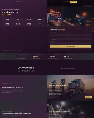 Tow Truck Marketing Professional Website Template