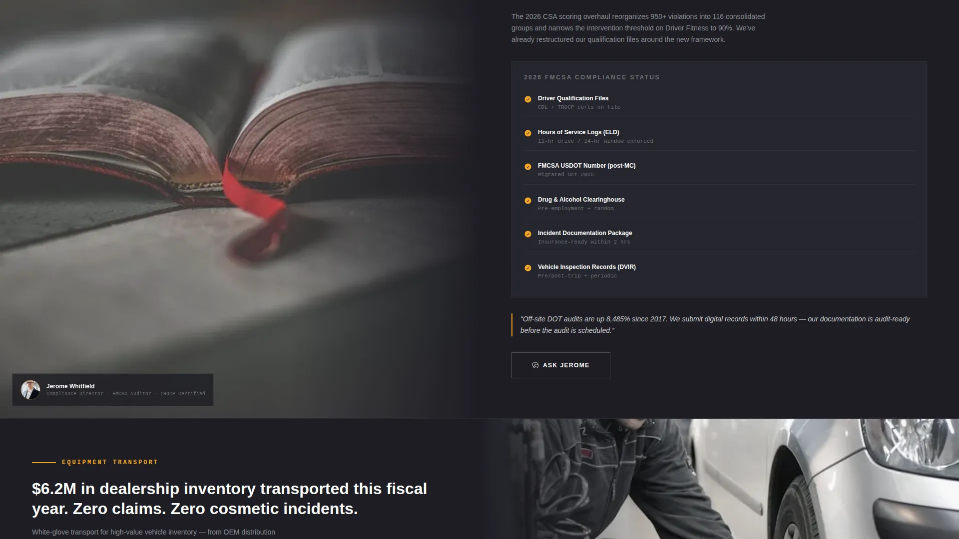 Tow Truck Operator Professional Website Template