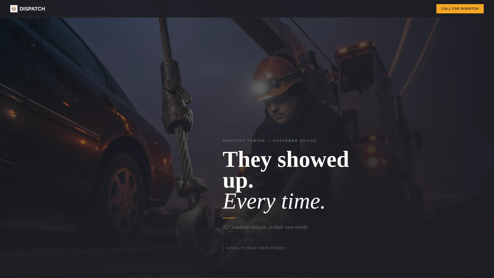 Tow Truck Operator Specialist Booking Website Template