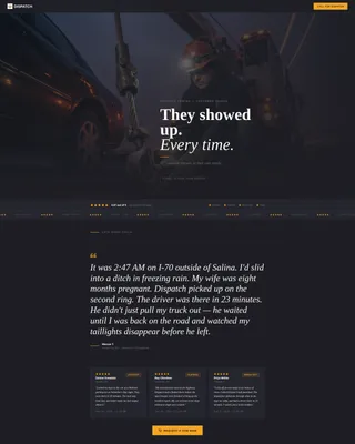 Tow Truck Operator Specialist Booking Website Template