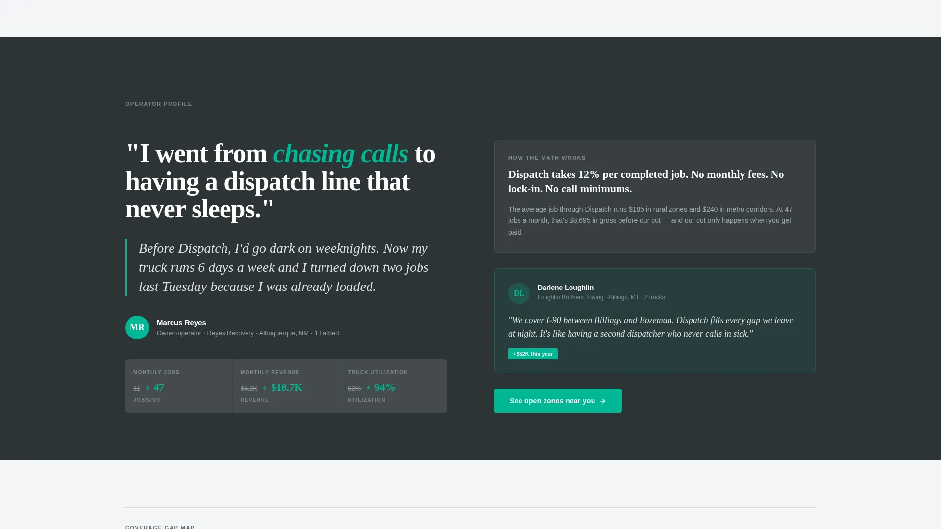 Tow Truck Referral Network Landing Page Template