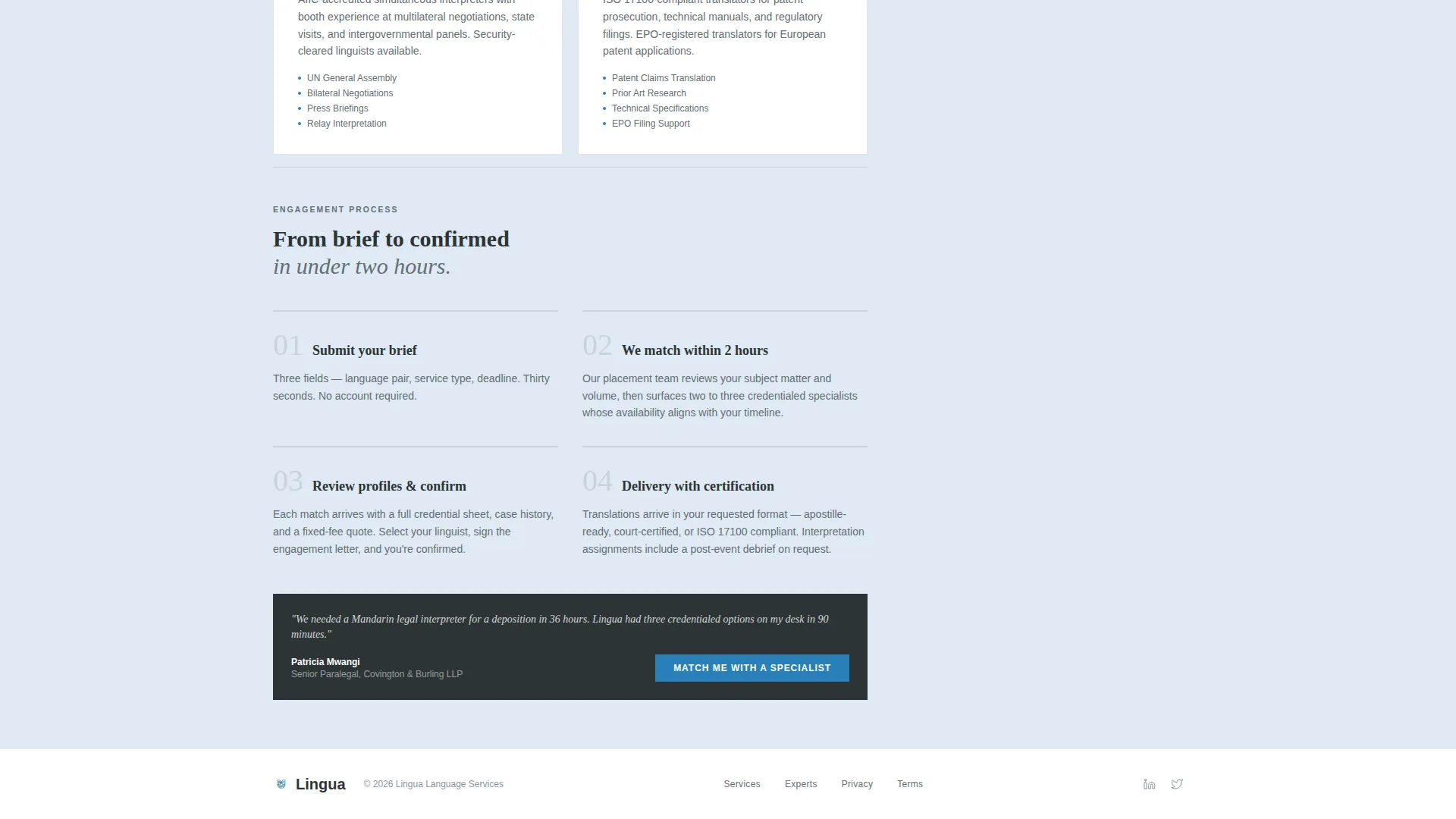 Translator & Interpreter Specialist Booking Website Template