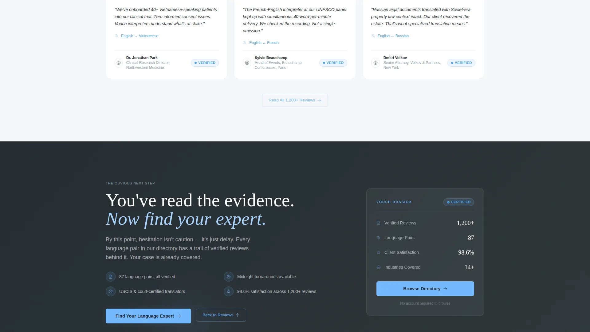 Translator & Interpreter Booking Website Template