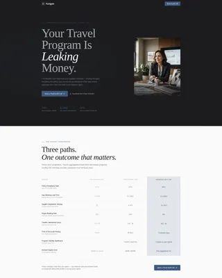 Executive Travel Consulting Landing Page Template