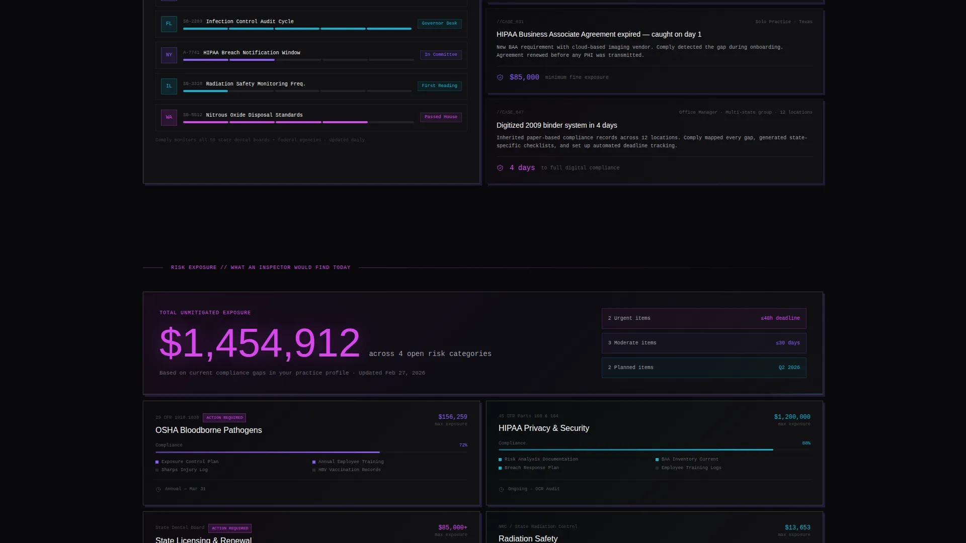 Regulatory Compliance Landing Page Template